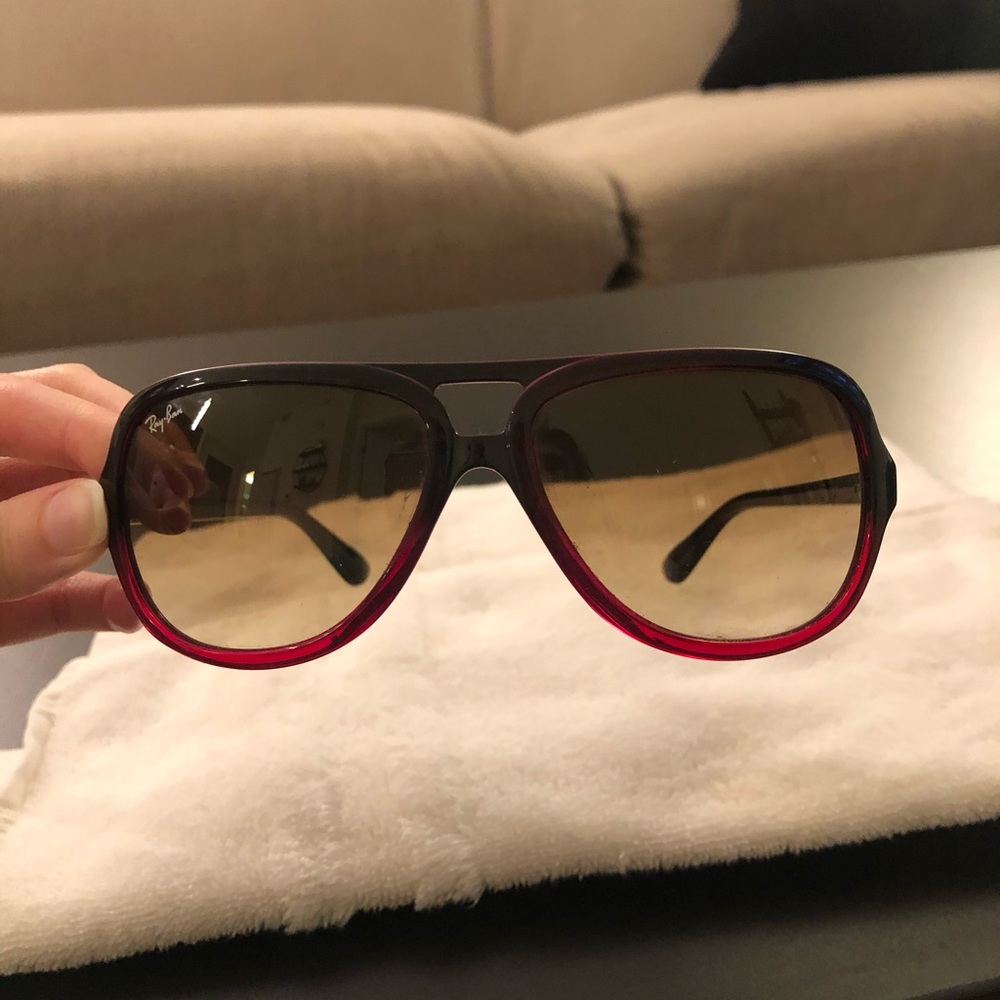 Ray Ban Red Aviator Sunglasses